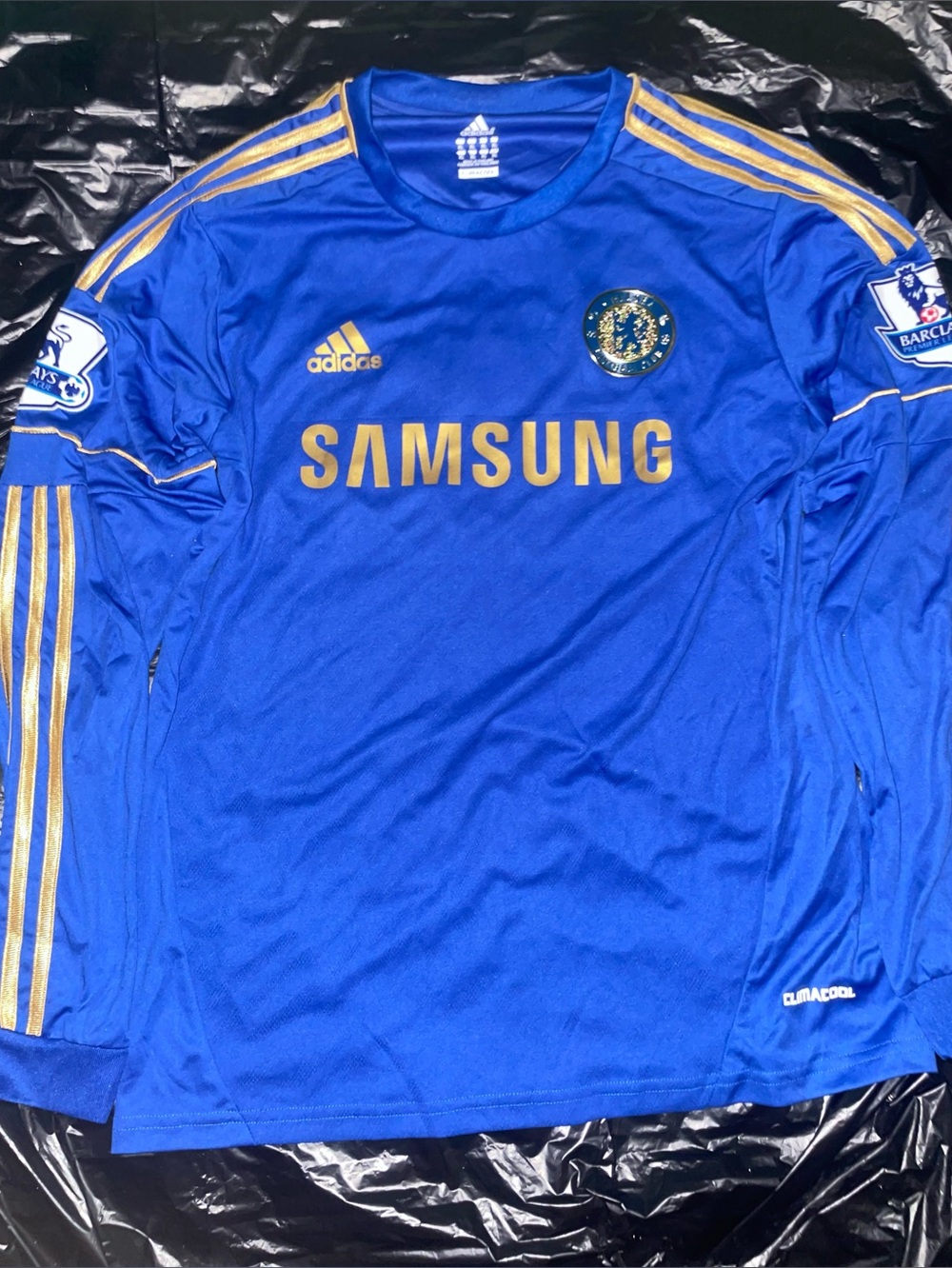 Eden Hazard Chelsea 2012-13 Premier League Patch Blue Retro Football Jersey